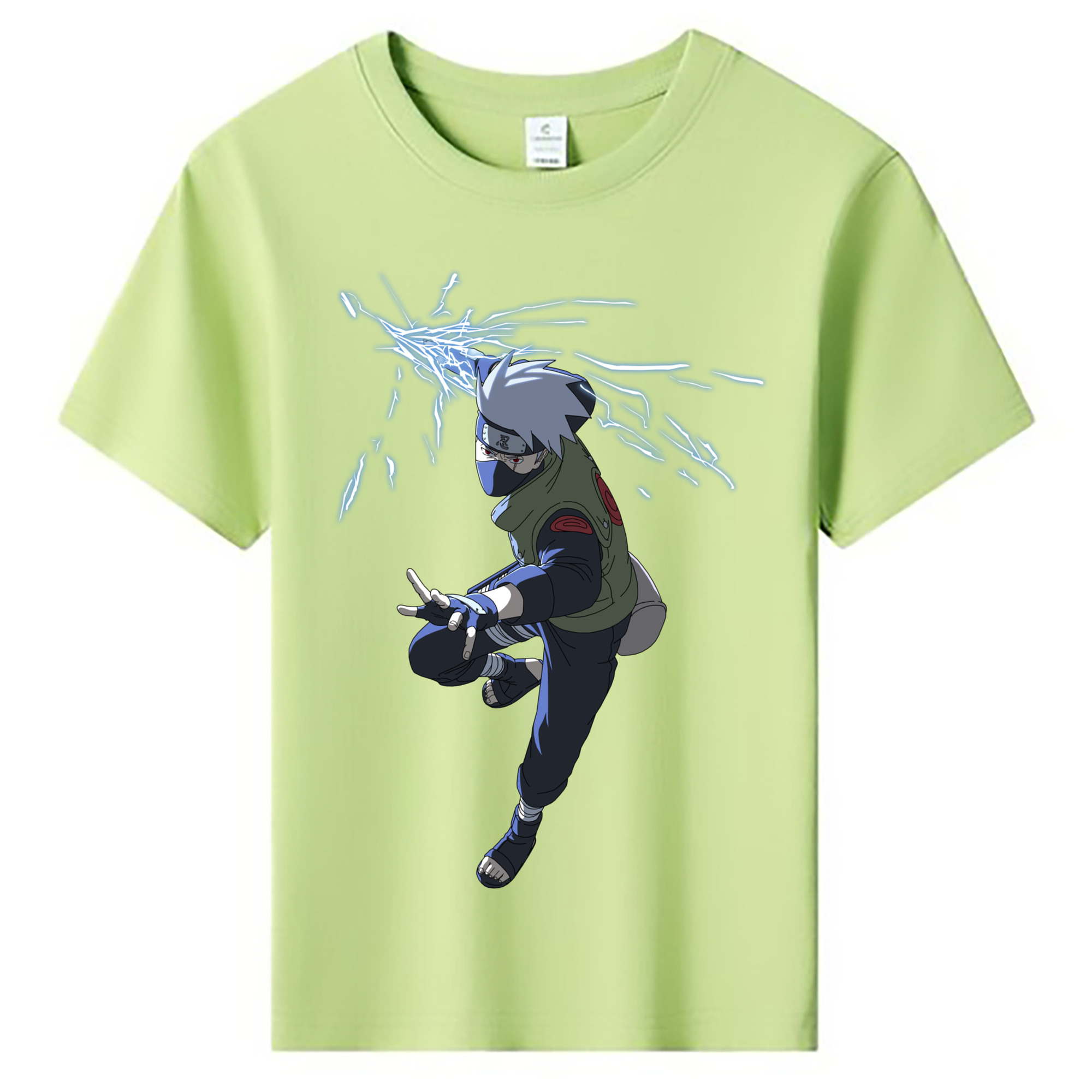 （画像用） NARUTO -ナルト- はたけ カカシ Hatake Kakashi 綿100％キッズTシャツ（フロントプリント）
